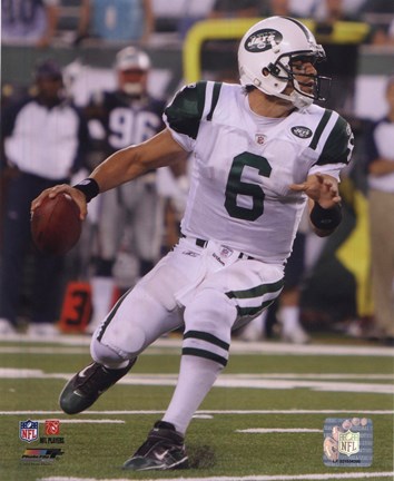 Framed Mark Sanchez 2010 with the ball Print