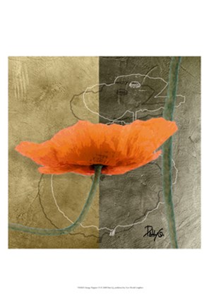 Framed Orange Poppies VI Print