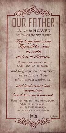 Framed Lord&#39;s Prayer Print