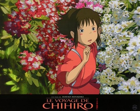 Framed Spirited Away (French Title) - flowers Print