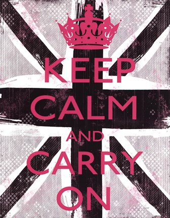 Framed Keep Calm And Carry On 3 Print