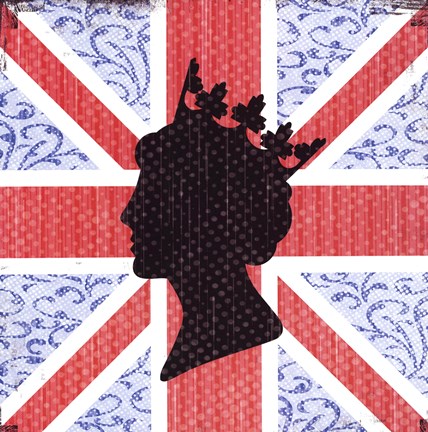 Framed Union Jack Queen Print