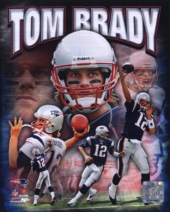 Framed Tom Brady 2010 Portrait Plus Print
