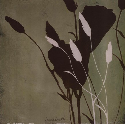 Framed Fleur&#39;ting Silhouettes III Print