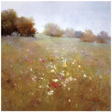 Framed Meadow in Summer Print