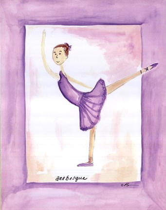 Framed Purple Ballerina Print