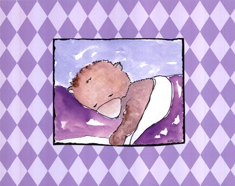 Framed Sleeping Baby I - Bear Print