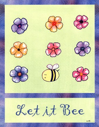 Framed Let It Bee Print