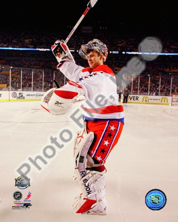 Framed Semyon Varlamov 2011 NHL Winter Classic Action Print