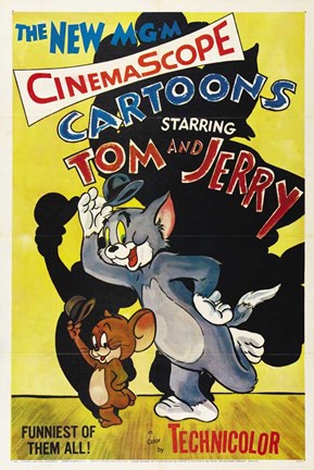 Framed Starring Tom and Jerry Print