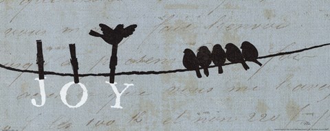 Framed Birds on a Wire - Joy Print