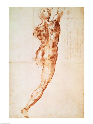 Framed Nude, study for the Battle of Cascina Print