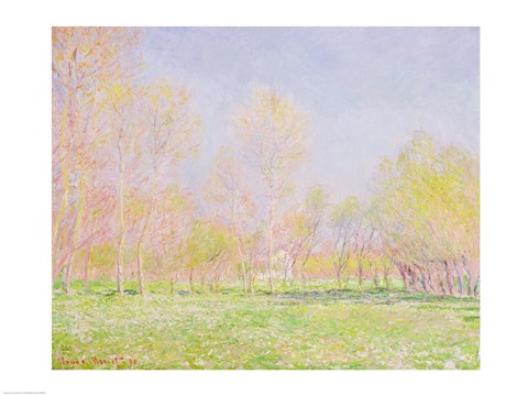 Framed Spring in Giverny, 1890 Print