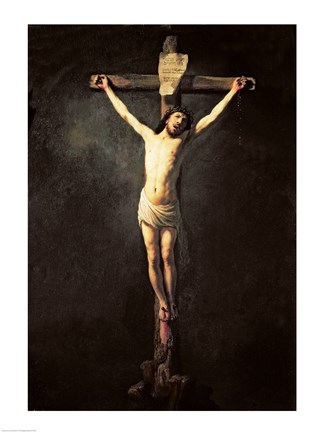 Framed Christ on the Cross Print