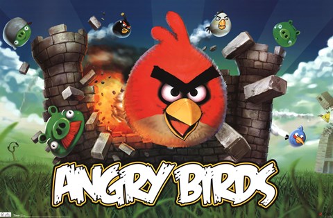 Framed Angry Birds Print