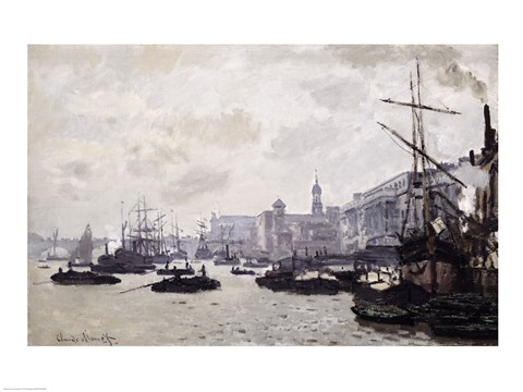 Framed Thames at London Print