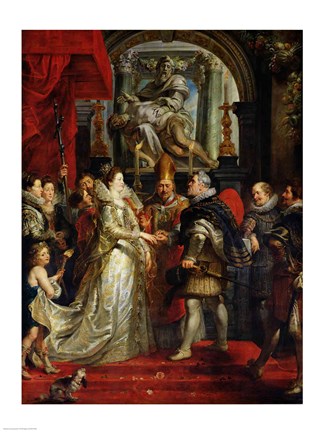 Framed Proxy Marriage of Marie de Medici Print