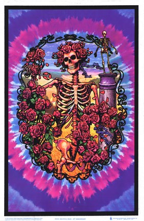 Framed Grateful Dead – 30 Year Anniversary (Blacklight) Print
