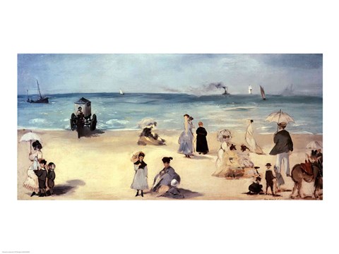 Framed Beach Scene Print