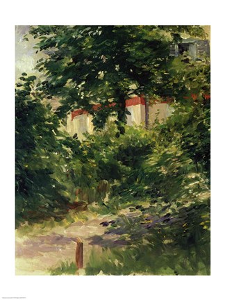 Framed Corner of the Garden in Rueil, 1882 Print