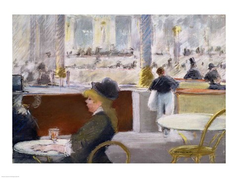 Framed Cafe, Place du Theatre Francais Print
