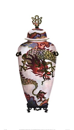 Framed Dragon Vase Print