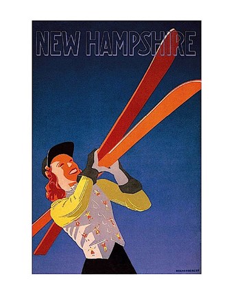 Framed New Hampshire Print