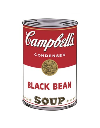 Framed Campbell&#39;s Soup I:  Black Bean, 1968 Print