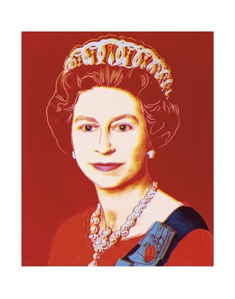 Framed Reigning Queens: Queen Elizabeth II of the United Kingdom, 1985 (light outline) Print