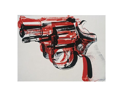 Framed Gun, c. 1981-82 (black and red on white) Print
