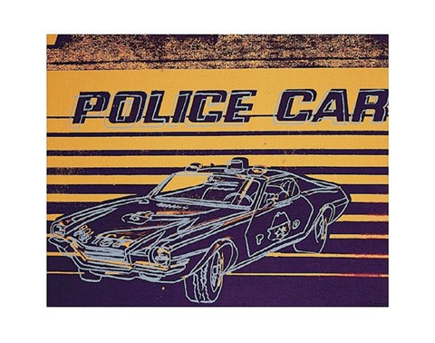 Framed Police Car, 1983 Print