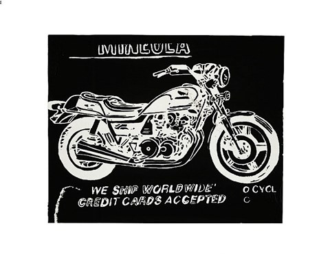 Framed Mineola Motorcycle, c. 1985-86 Print