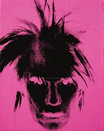 Framed Self-Portrait, 1986 (black on pink) Print