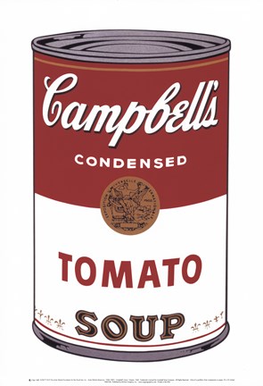 Framed Campbell&#39;s Soup I:  Tomato, 1968 Print