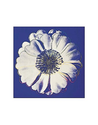 Framed Flower for Tacoma Dome, c. 1982 (blue &amp; white) Print