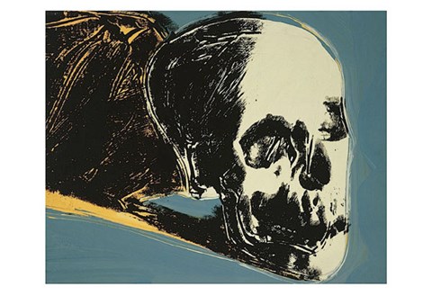 Framed Skull, 1976 (yellow on teal) Print