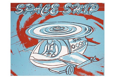 Framed Space Ship, 1983 Print