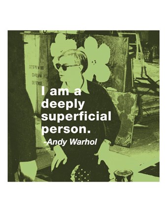 Framed I am a deeply superficial person (color square) Print