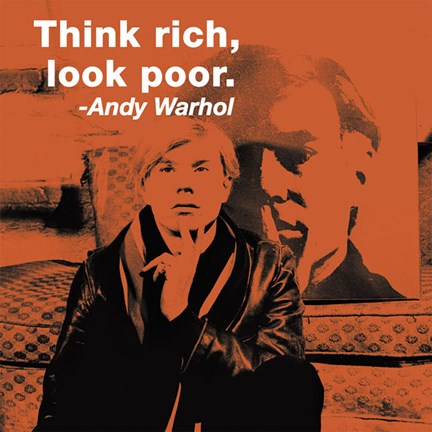 Framed Think rich, look poor (color square) Print