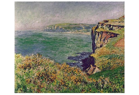 Framed Cliff at Varengeville, 1882 Print