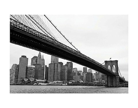 Framed Manhattan from Brooklyn (b/w) Print