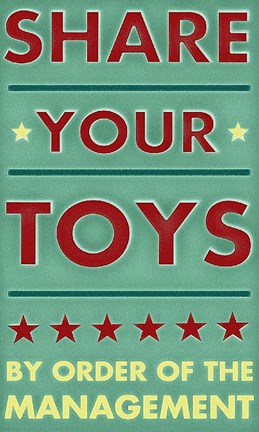 Framed Share Your Toys Print