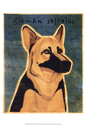 Framed German Shepherd Print