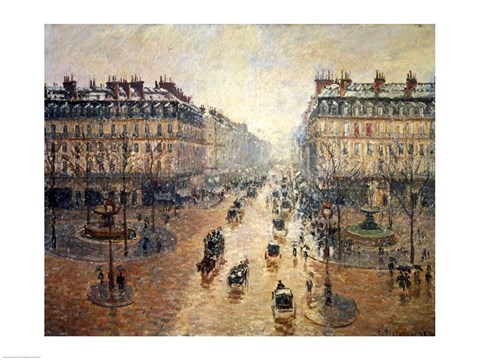 Framed Avenue de L&#39;Opera, Paris, 1898 Print
