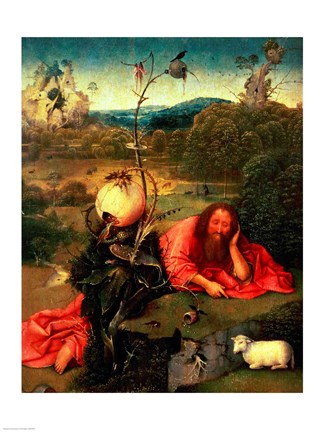 Framed St. John the Baptist in Meditation Print