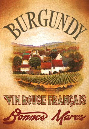 Framed Burgundy Print