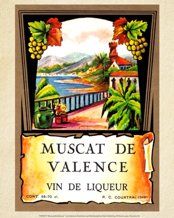 Framed Muscat de Valence Print