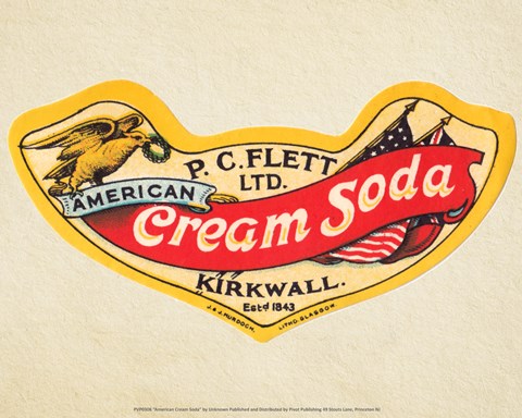 Framed American Cream Soda Print
