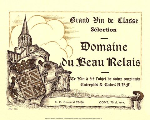 Framed Domaine du Beau Relais Print