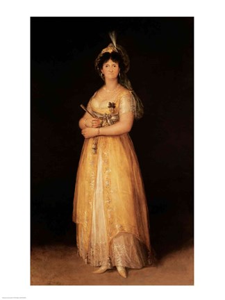 Framed Portrait of Queen Maria Luisa Print